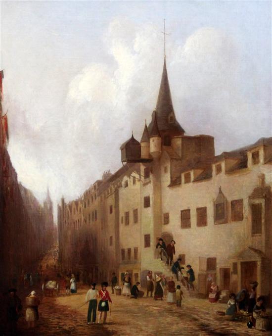 19th century Scottish School The Royal Mile, Edinburgh 23 x 19in.